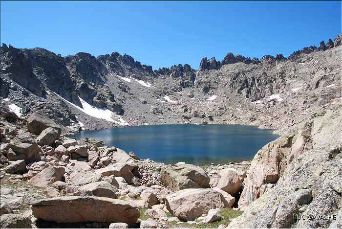 Lac Rotondo ou Bellebone en été, 2321 m.d'altitude