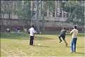 Partie de  Cricket devant le Parlement, New Dehli. (1)