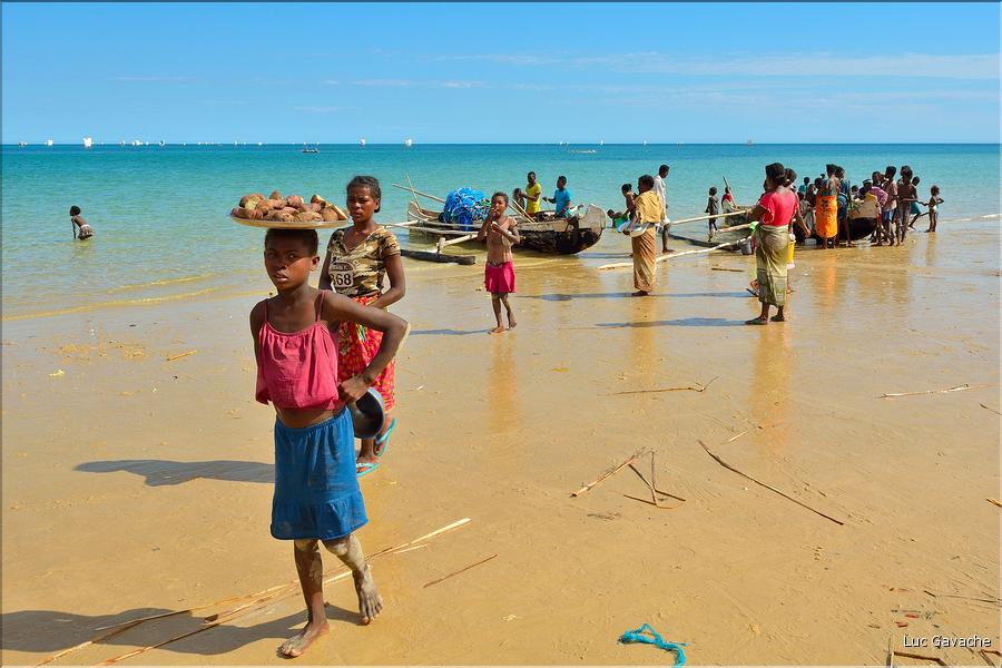 Retour des pêcheurs vezo à Ambolimailaka dans la baie d'Ifaty. (25)