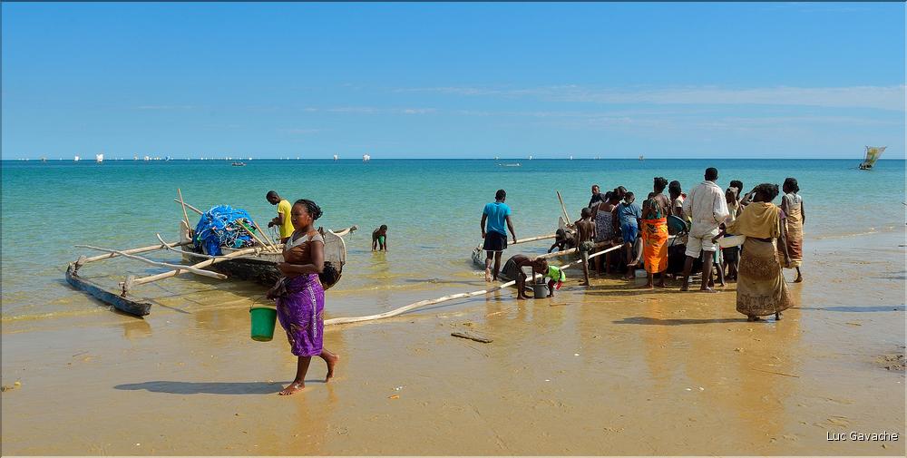 Retour des pêcheurs vezo à Ambolimailaka dans la baie d'Ifaty. (26)