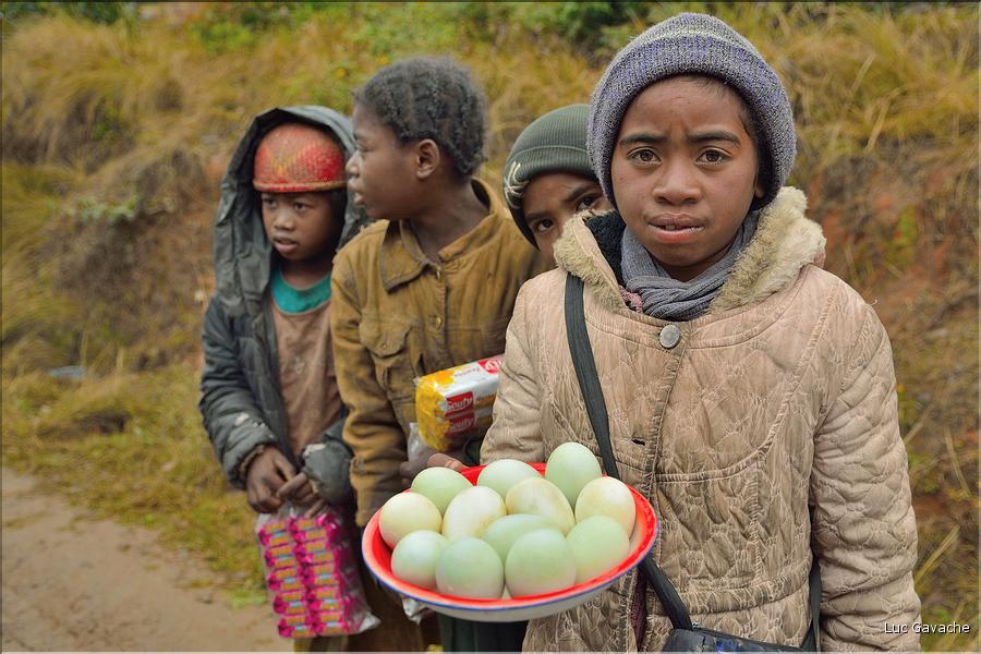 Sur la route entre Fianarantsoa et Ambositra se succèdent les villages des hautes terres.  (37)