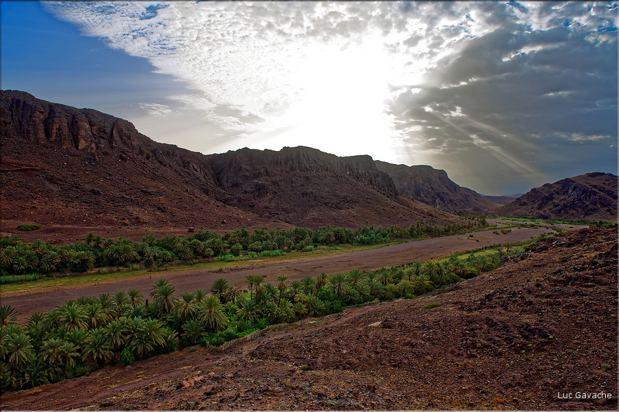 À quelques kilomètres de Ouarzazate se trouve l'oasis Fint, qui veut dire caché en berbère. (2)