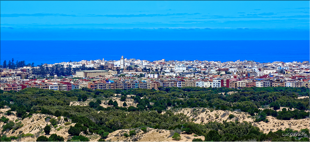 La ville d'Essaouira et l'océan Atlantique. (3)