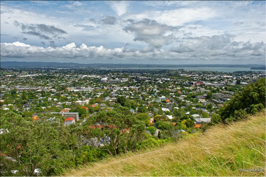 Auckland vue du Mont Eden, ancien volcan de la région. (3)