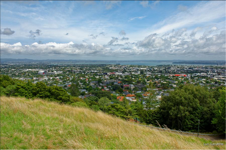Auckland vue du Mont Eden, ancien volcan de la région. (7)