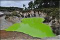 Le bain du diable à Wai-o-Tapu a une forte concentration en arsenic d'ou sa couleur verte.