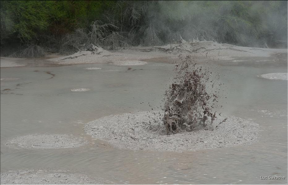 Les marmites de boue de Mud Pools à Wai-o-Tapu. (5)
