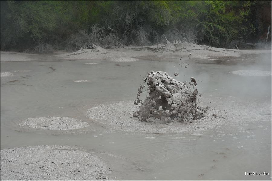 Les marmites de boue de Mud Pools à Wai-o-Tapu. (6)