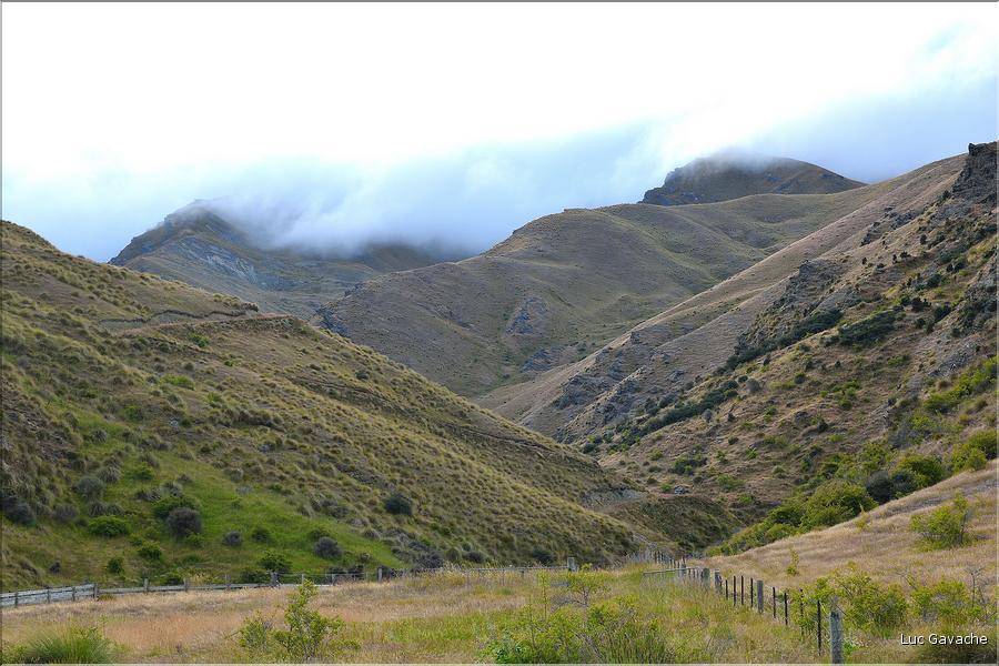 Crown Terrace et la vallée conduisant à Queenstown. (3)