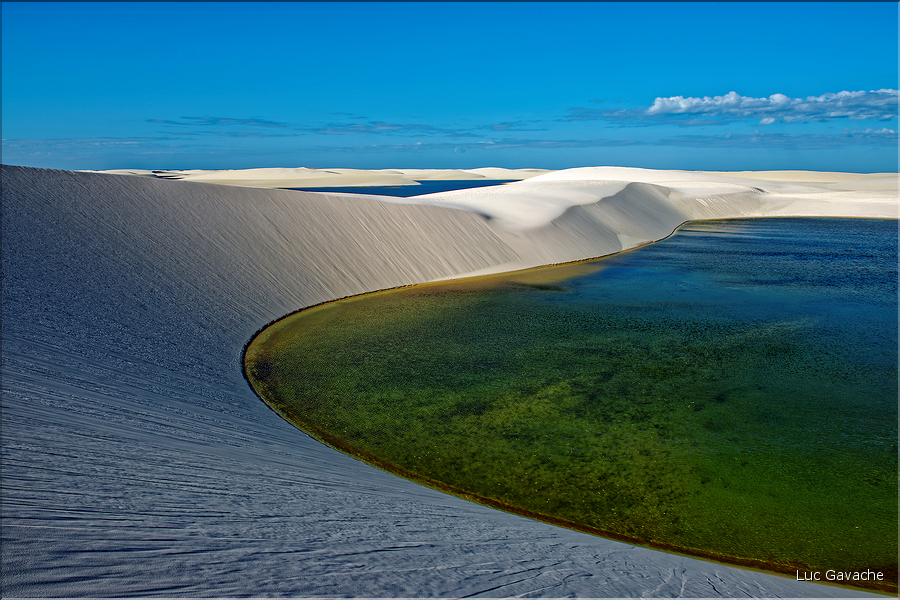 Les Lençois Maranhenses. s'étendent, dans une sucession de dunes et de petits lacs, le long du littoral sur près de 80 km. (56)