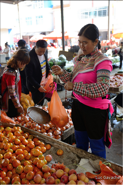 Le marché de Shengcun, dans la région de Yuanyang, est fréquenté par des ethnies hautes en couleurs comme les Yi et les Hani. (82)