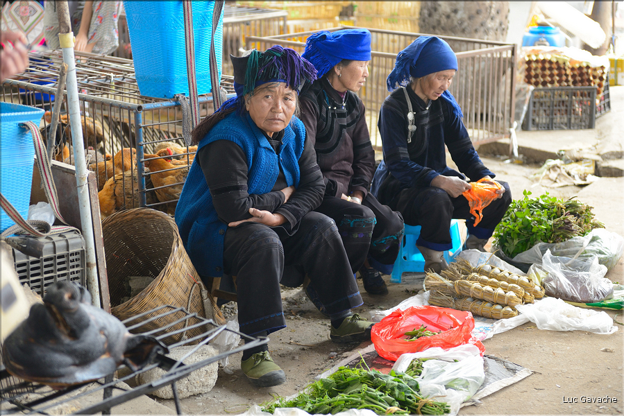 Le marché de Shengcun, dans la région de Yuanyang, est fréquenté par des ethnies hautes en couleurs comme les Yi et les Hani. (90)
