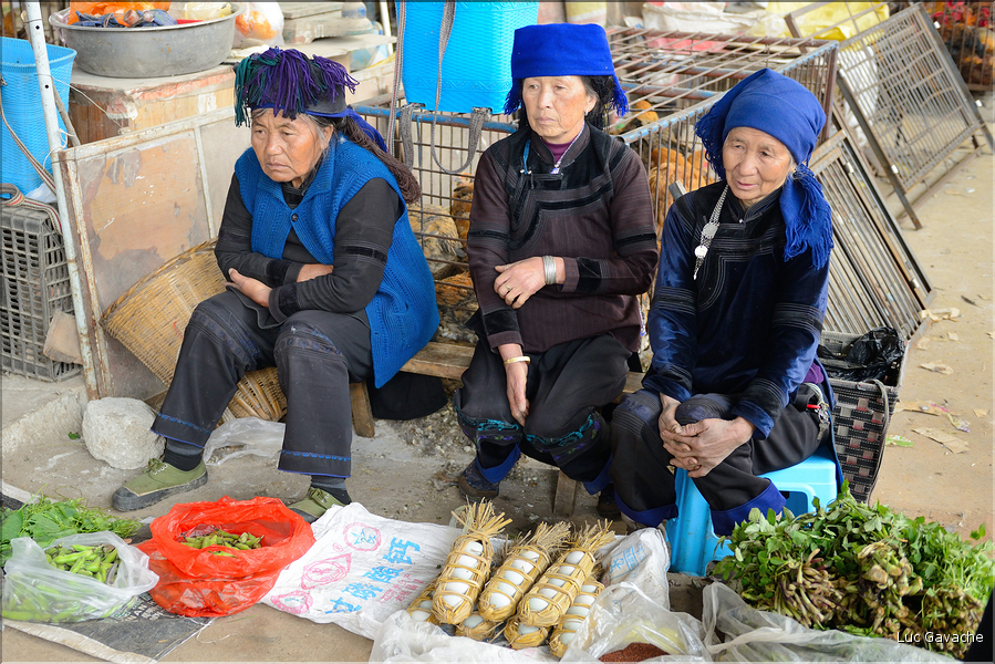 Le marché de Shengcun, dans la région de Yuanyang, est fréquenté par des ethnies hautes en couleurs comme les Yi et les Hani. (91)
