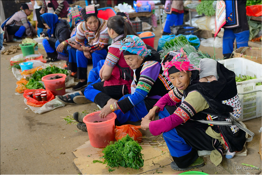 Le marché de Shengcun, dans la région de Yuanyang, est fréquenté par des ethnies hautes en couleurs comme les Yi et les Hani. (112)