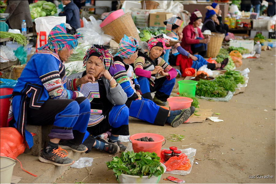 Le marché de Shengcun, dans la région de Yuanyang, est fréquenté par des ethnies hautes en couleurs comme les Yi et les Hani. (117)