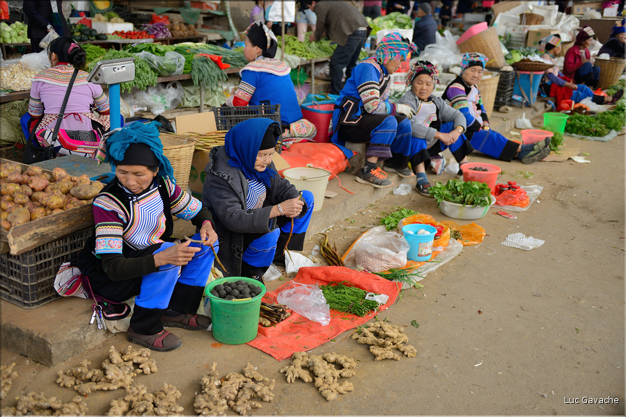 Le marché de Shengcun, dans la région de Yuanyang, est fréquenté par des ethnies hautes en couleurs comme les Yi et les Hani. (119)