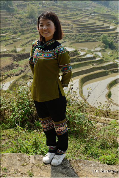 Le long des rizières entre les villages de Qingkou et de Bada. (6)