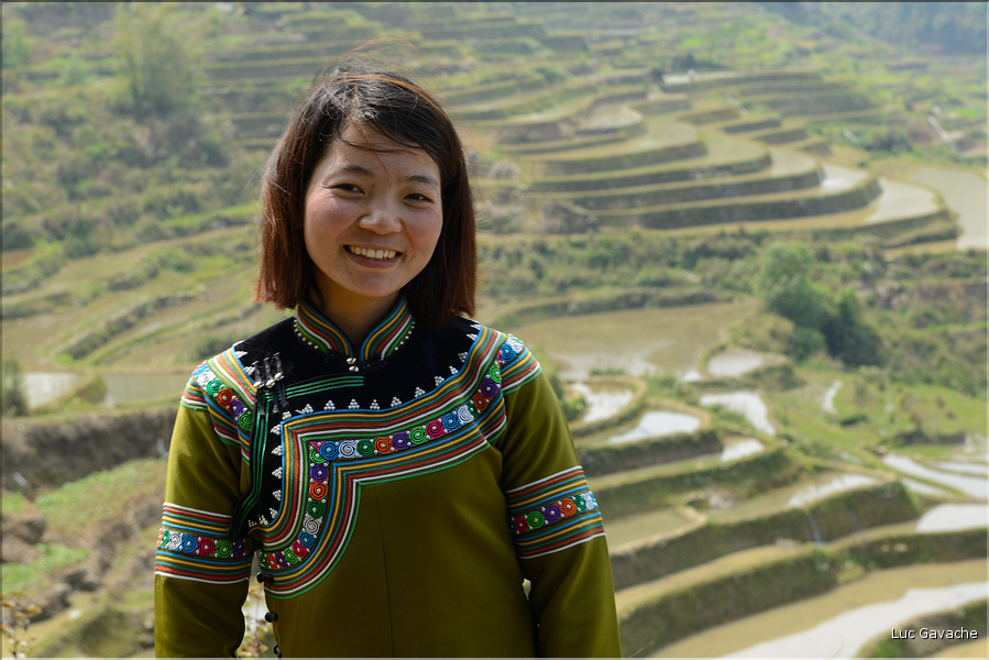 Le long des rizières entre les villages de Qingkou et de Bada. (7)
