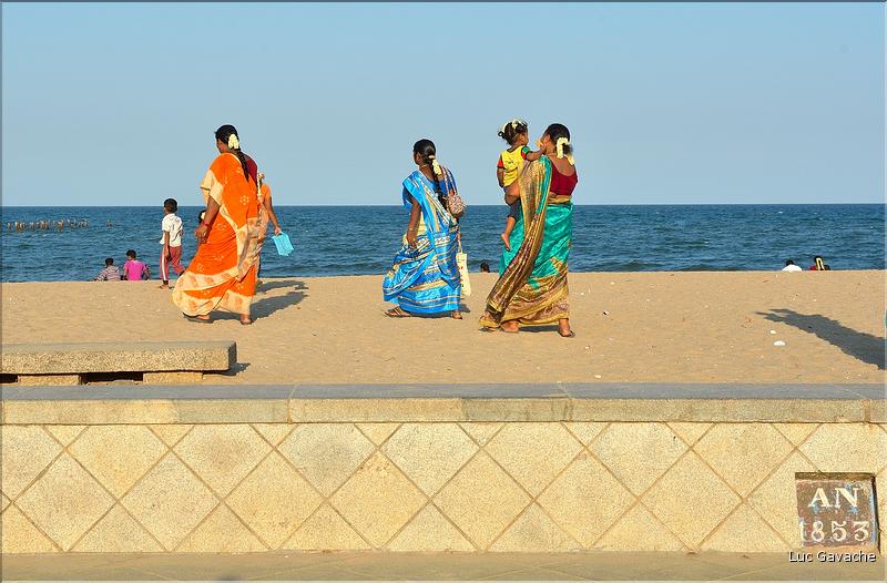 Dans les rues du quartier français de Pondichery. (1)
