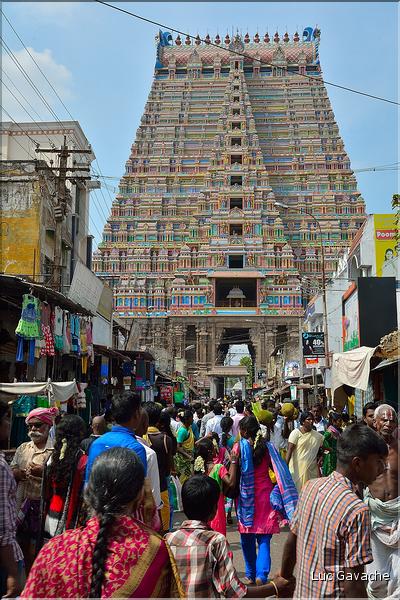 Jour de pèlerinage au Temple de Srirangam à Trichy. (1)