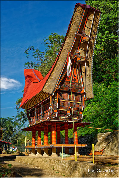 Les très originales maisons Toraja qui semblent rappeler les cornes des buffles (Rantepao). (13)