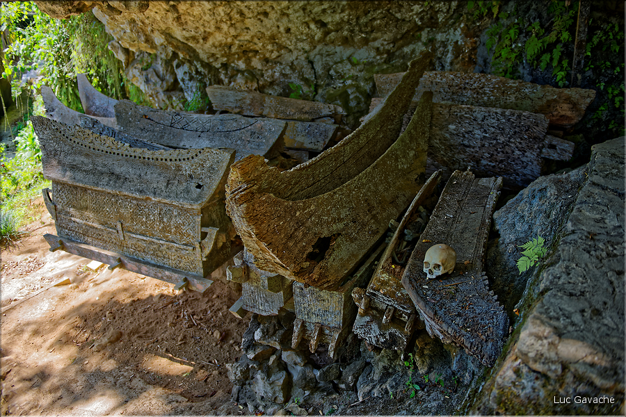 La falaise qui borde Kete Kesu abrite également un cimetière Toraja typique. (3)