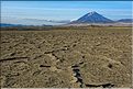 Le volcan Ol Doinyo Lengai -qui veut dire la montagne de dieu en maasa- vu des berges du lac Natron. (2)