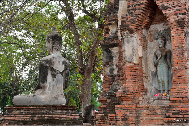 Le Wat Mahathat d'Ayutthaya fut édifié au XIV ème siècle. (4)