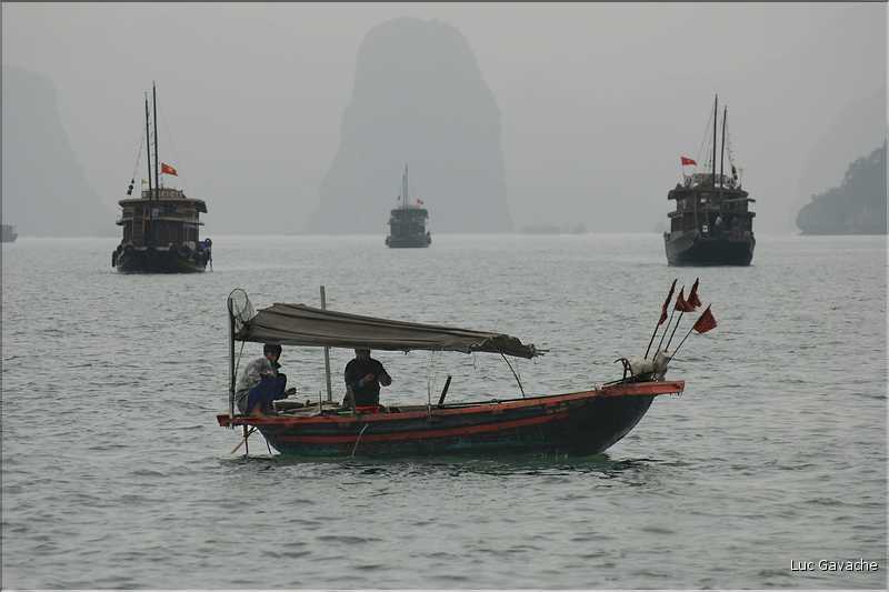 9 La baie d'Halong est composée de près de 2.000 îles sillonnées par des bateaux de pêcheurs, etc. (102)