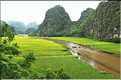 La baie d'Halong terrestre est parsemée de pitons calcaires, de grottes, de rizières, de scènes de vie, etc... (38)