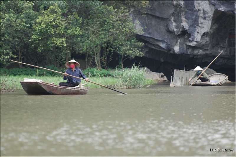 La baie d'Halong terrestre est parsemée de pitons calcaires, de grottes, de rizières, de scènes de vie, etc... (41)