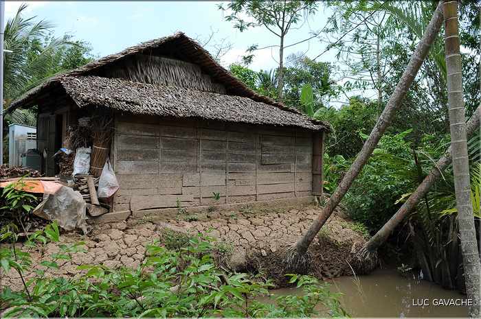 Habitat traditionnel dans le Delta du Mekong. (5)